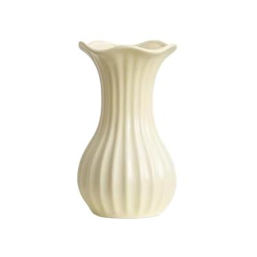 Imagem de Vasos de flores Vaso de cerâmica para decoração casa, ideal para cozinha, sala estar, quarto, escritório, prateleira ou centro mesa Vaso de cerâmica
