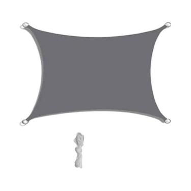 Imagem de Toldo De Sombra Impermeável Em Poliéster Cinza Bege Para Camping E Var