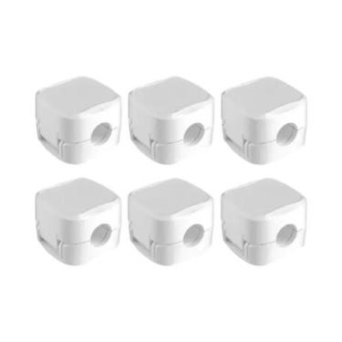 Imagem de Clipes Magnéticos Ajustáveis Para Cabos 6PCS Organizador De Fios Sob a