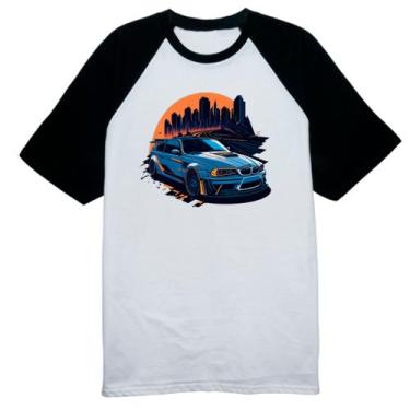 Imagem de Camiseta Raglan BMW Azul Sunset, EG