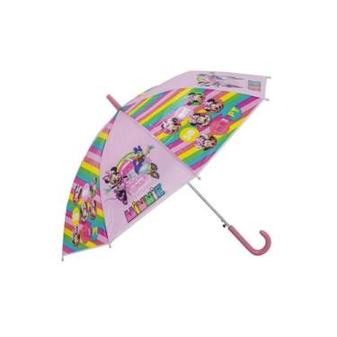 Imagem de Sombrinha Guarda-chuva Infantil Minie Plastificado Tuut 48cm Cor:MINIE