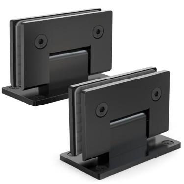 Imagem de Dobradiça de porta de chuveiro de vidro de latão sólido resistente de 90 graus