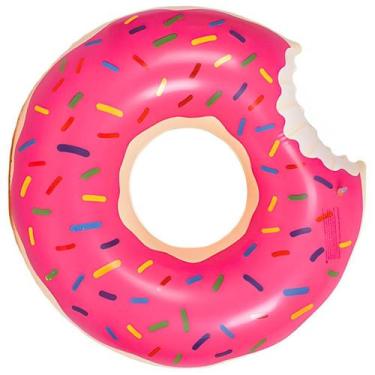 Imagem de Boia Inflável Rosquinha Marrom 60cm Donut Redonda  Boia de Piscina par