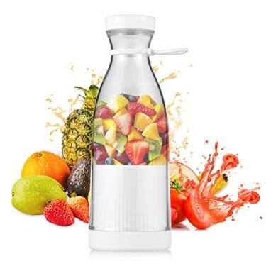 Imagem de Copo de Liquidificador Elétrico Portátil para Suco com 6 Lâminas Smoothie Milkshake Alimento Bebê Bateria Recarregável Integrada Viagens Esportes Cozi
