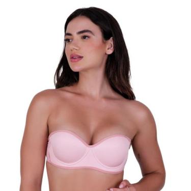 Imagem de Sutiã com Bojo sem alça Alça Removível -c3 MADONNA, Rosa, G