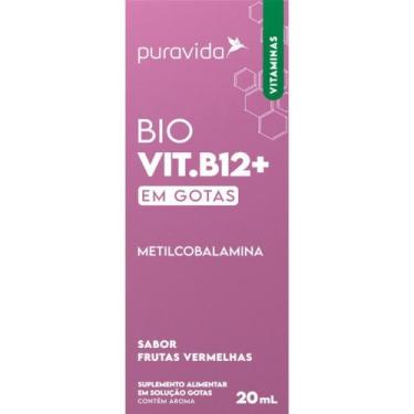Imagem de B12 Metilcobalamina Gotas Frutas Vermelhas 20ml - PuraVida