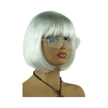 Imagem de Peruca Curta Colorida Neon Bobo De Fibra Sintética Para Festa, Hallowe