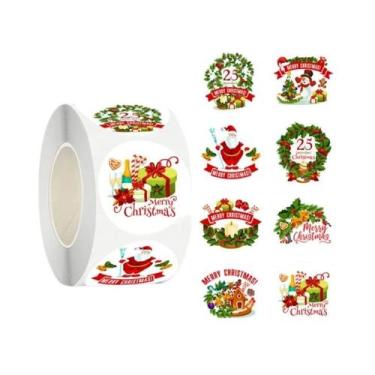 Imagem de Adesivos Autoadesivos De Natal Com Tema De Papai Noel, Etiquetas De Se