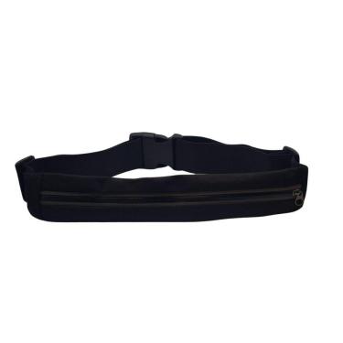 Imagem de Pochete Esportiva Corrida Slim Impermeável Ajuste Na Cintura Saída Para Fone De Ouvido Preto