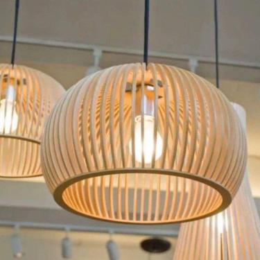 Imagem de Luminária Teto Tipo Pendente Em Mdf Universo - Completa Cor: Mdf Cru