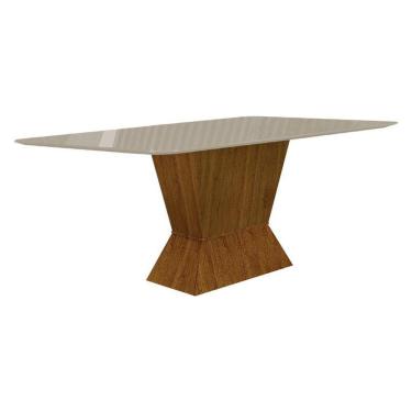 Imagem de Mesa De Jantar Larissa 180x90 Freijó Off White - Leifer Móveis