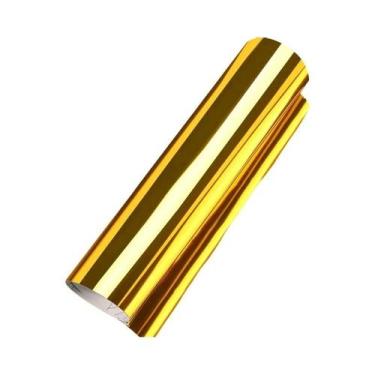 Imagem de Rolo de folha de embrulho de carro adesivo autoadesivo de vinil dourad