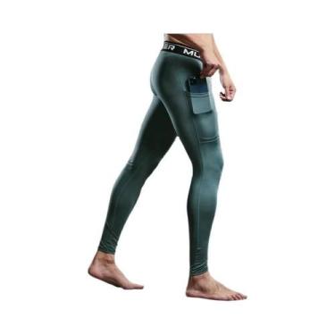 Imagem de Calças De Compressão Masculinas Para Esportes, Academia, Fitness, Corr