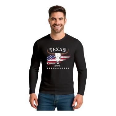 Imagem de Camisa Manga Longa Texas Usa Agro Proteção Uv50+ Térmica, Preto, P