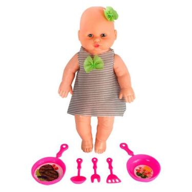 Imagem de Boneca Babidu Papinha com Acessórios para Cozinha