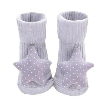 Imagem de Meias Antiderrapantes Para Bebês Meninas E Meninos Com Laço De Leão, P