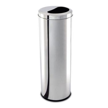 Imagem de Lixeira Meia Lua Brinox Decorline 16,5 Litros Ø 20 x 59 cm Aço Inox