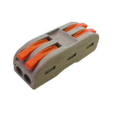 Imagem de Kit 10 Conector Elétrico Emenda Rápida Pressão 2 via Mod 222 - ATMX