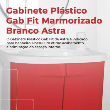 Imagem de Gabinete Para Banheiro Astra Gab Fit 45 X 32 X 58 Cm, Branco