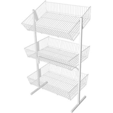 Imagem de Cesto de Oferta Triplo - 50 x 142 x 70 cm - Fidel, Branco