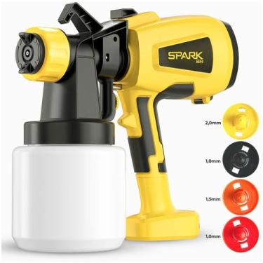 Imagem de Pistola Pintura Pulverizadora HVLP Elétrica 450W 1000 ML Frente Removí