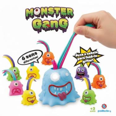 Imagem de Brinquedo Monster Gang Puxa Cabelo e Grita com Luz e Som Sortidos - Po