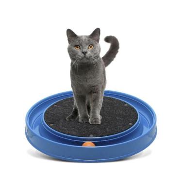 Imagem de Arranhador gato redondo furacao pet cor:azul