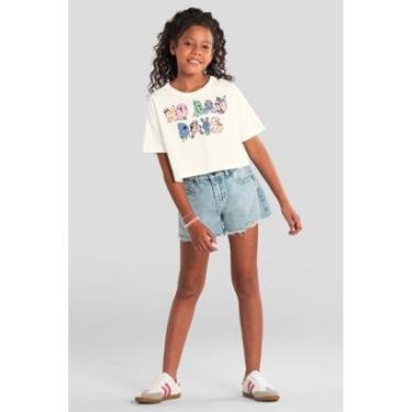 Imagem de Blusa infantil menina cropped estampada Brandili-Feminino
