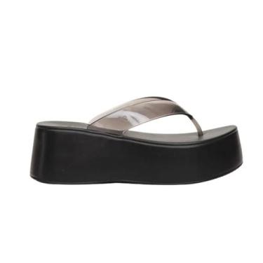 Imagem de Tamanco Petite Jolie Feminina Plataforma Tira Translúcida Verão Estilo