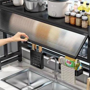 Imagem de Prateleira de Metal Para Pia - Preta - TOP RIO