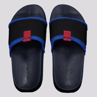 Imagem de Chinelo Diversão Slide Basic Infantil Marinho e Preto-Masculino