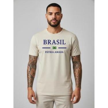 Imagem de Camiseta Masculina Copa 2026 Seleção Brasileira Camisa Algodão Premium Reforçada e Confortável-Masculino