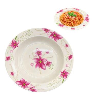 Imagem de Prato Fundo Melamina Floral 25cm Uso Restaurante - New Goods