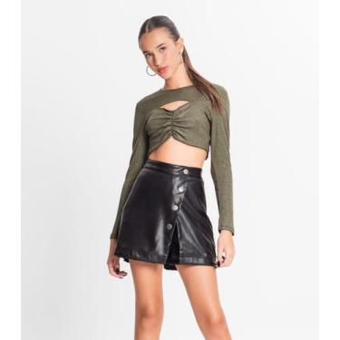 Imagem de Shorts Saia Juvenil Minty Preto, 14, Preto