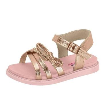 Imagem de Sandalia Molekinha Metalizada Com Laco - 2714.222.14710, 21, Rosa