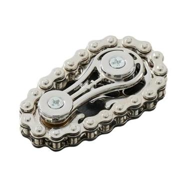 Imagem de Fidget Spinner Anti-stress De Metal Com Engrenagens E Corrente, Girosc