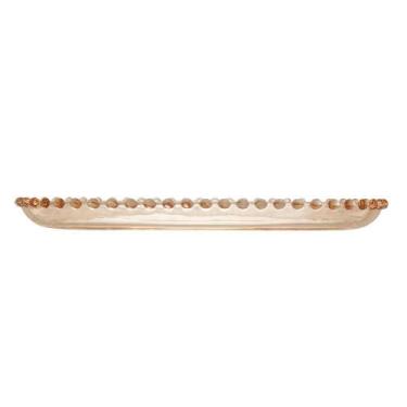 Imagem de Travessa Oval Wolff Pearl de Cristal Âmbar 30cm x 15cm x 2cm