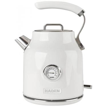 Imagem de Chaleira elétrica Haden Dorset inox 1,7L marfim e cromo com base 360°, indicador de nível e desligamento automático, 1500W, 110V