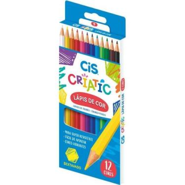 Imagem de Lápis de Cor Sextavado Cis Criatic 12 Cores 12un - Sertic
