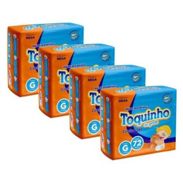 Imagem de Fralda Toquinho de Gente 4 Pacotes Tamanho G - 288 Unidades
