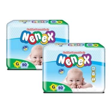 Imagem de Fralda Nenex 2 Pacote Tamanho G com 160 Unidades - 9 até 13kg
