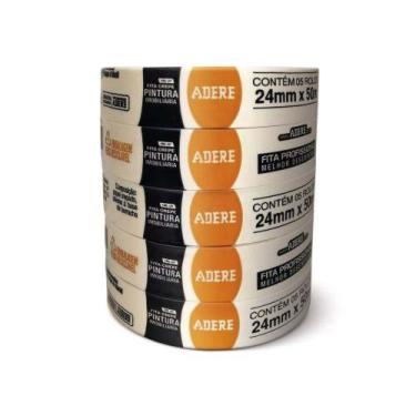 Imagem de Fita Crepe Imobiliária 24mm X 50 Metros Bege - Ideal Para Pintura E Fe