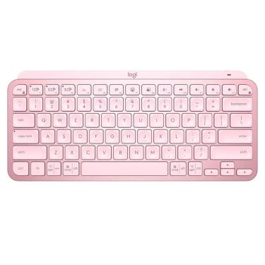 Imagem de Teclado sem Fio Logitech MX Keys Mini - Padrão US - Rosa - Bluetooth - 920-010507