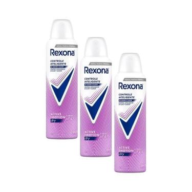 Imagem de Kit com 3 Desodorantes Antitranspirantes Aerosol Feminino Rexona Activ