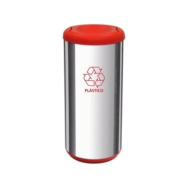 Imagem de Lixeira Inox Tramontina Cápsula Selecta Plus Basculante Scotch Brite V