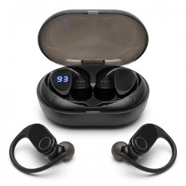 Imagem de Fone Bluetooth Esportivo TWS com Gancho Anti-Queda – Som Potente 10mm, Bluetooth 5.3 Estável, + de 20h de Bateria e Alcance 15m – Compativel com Android e iPhone