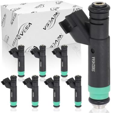 Imagem de Conjunto de 8 injetores de combustível - Compatível com Ram 1500 2002 2003 Dodge Dakota Durango 2001 2002 2003 Jeep Grand Cherokee 2001 2002 2003 V8 4.7L Substituição # 53032145AA RL032145AA FAA J475