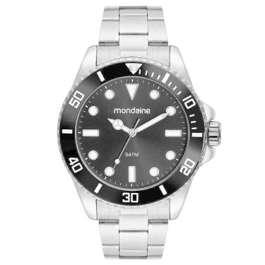 Imagem de Relógio MONDAINE masculino analógico prata preto 32549G0MVNE1