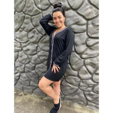 Imagem de Camisola de frio Manga longa com Botões Camisão Inverno - PIJAMAS VIÇO