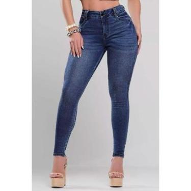 Imagem de Calça Jeans Justa Efeito Empina Bumbum Curva Dos Sonhos 87700 Pitbull-Feminino